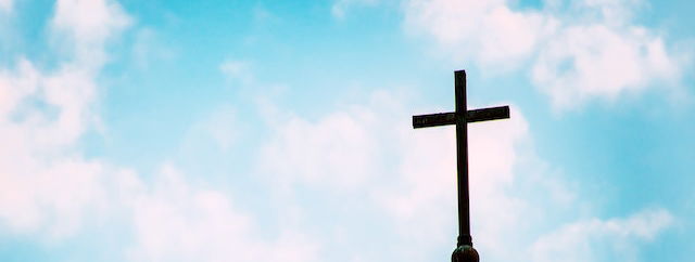 Cross with blue sky